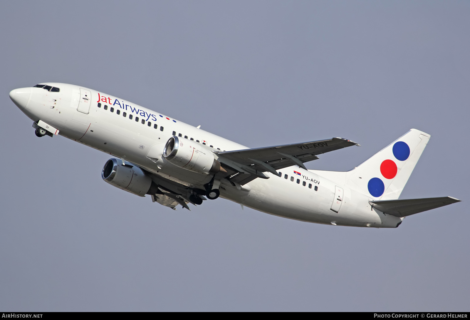 Aircraft Photo of YU-AOV | Boeing 737-341 | Jat Airways | AirHistory.net #73411