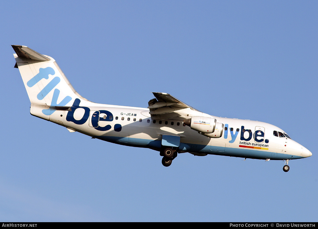 Aircraft Photo of G-JEAW | British Aerospace BAe-146-200A | Flybe - British European | AirHistory.net #73446