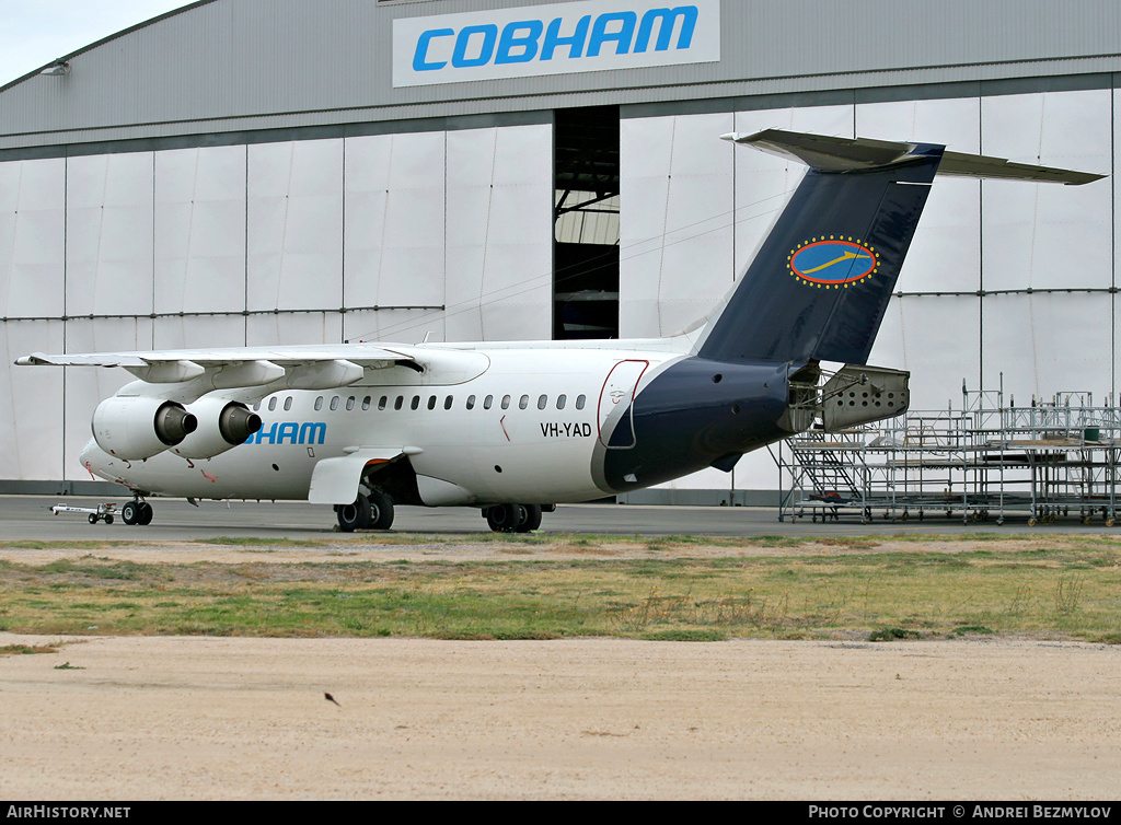 Aircraft Photo of VH-YAD | British Aerospace BAe-146-200A | Cobham Aviation Services | AirHistory.net #73532