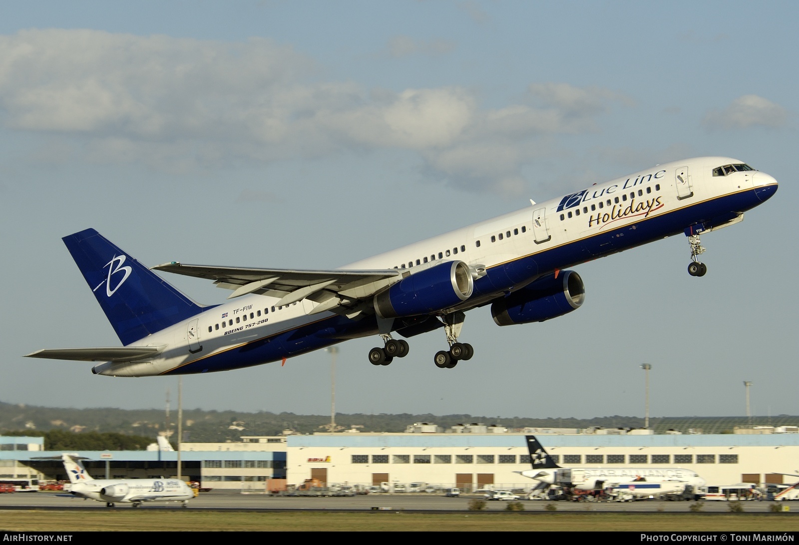 Aircraft Photo of TF-FIW | Boeing 757-27B | Blue Line Holidays | AirHistory.net #73558