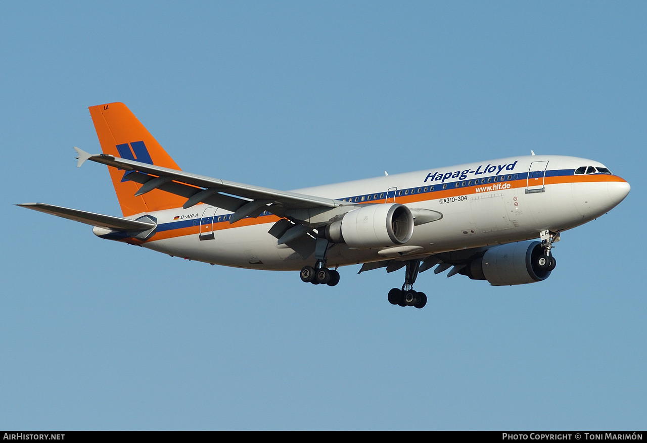 Aircraft Photo of D-AHLA | Airbus A310-304 | Hapag-Lloyd | AirHistory.net #73567