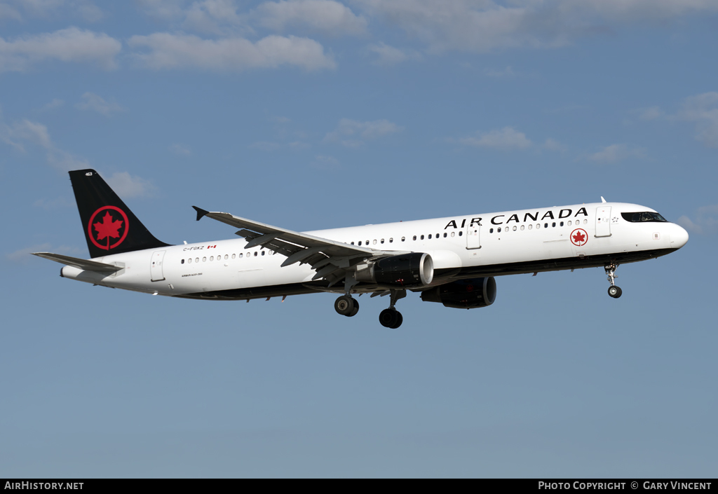 Aircraft Photo of C-FGKZ | Airbus A321-212 | Air Canada | AirHistory.net #73616