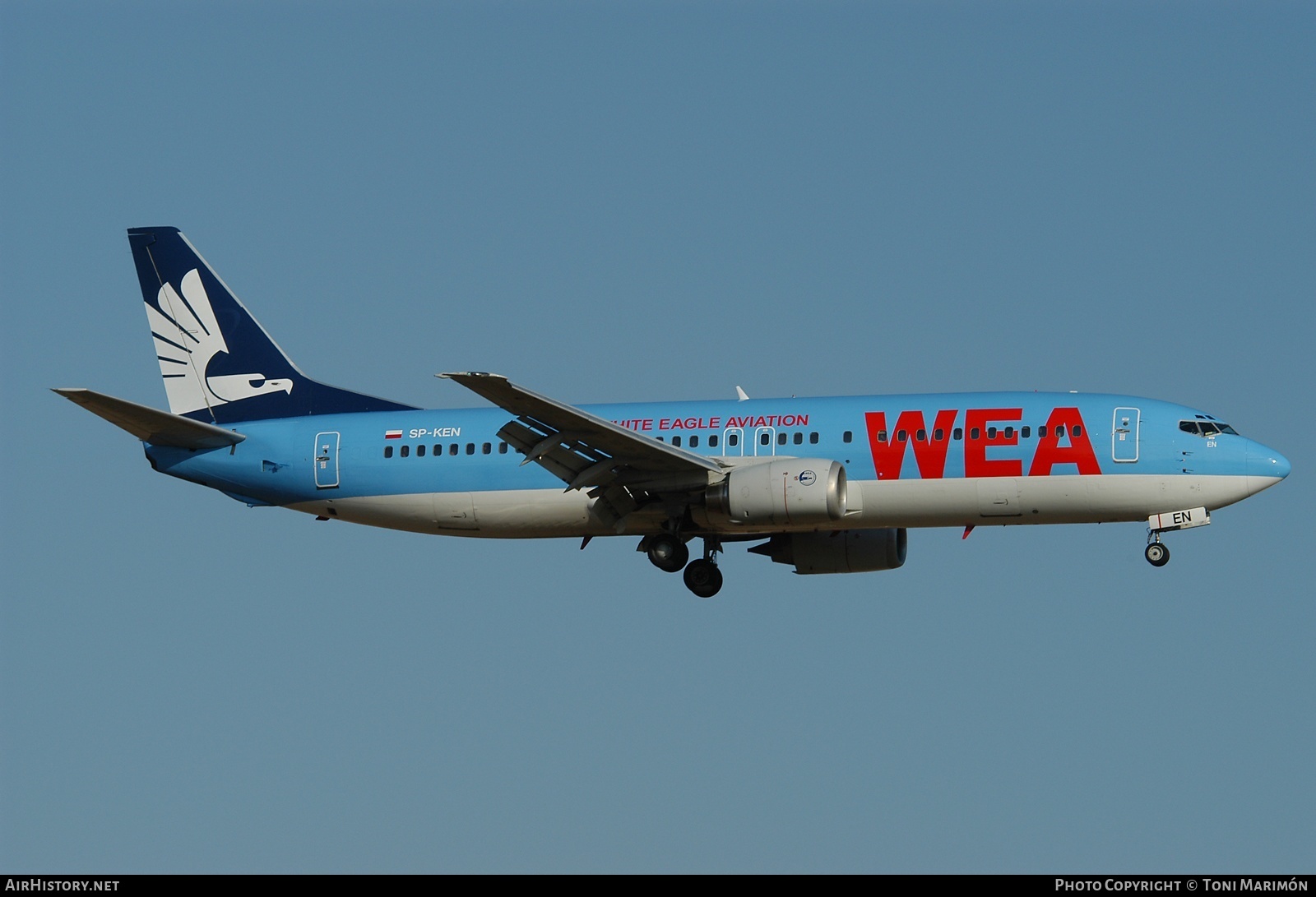 Aircraft Photo of SP-KEN | Boeing 737-4K5 | White Eagle Aviation - WEA | AirHistory.net #73628