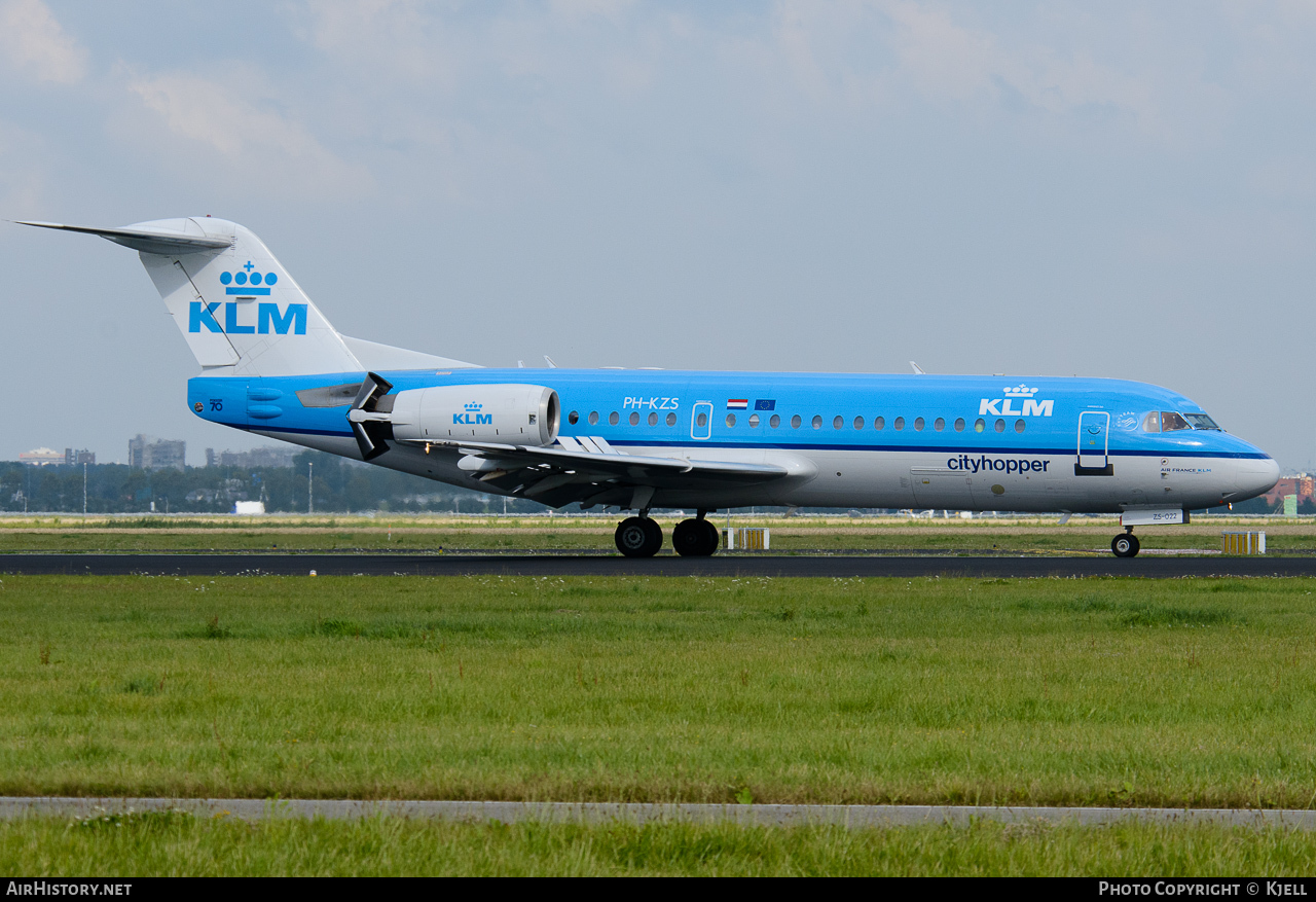 Aircraft Photo of PH-KZS | Fokker 70 (F28-0070) | KLM Cityhopper | AirHistory.net #73646