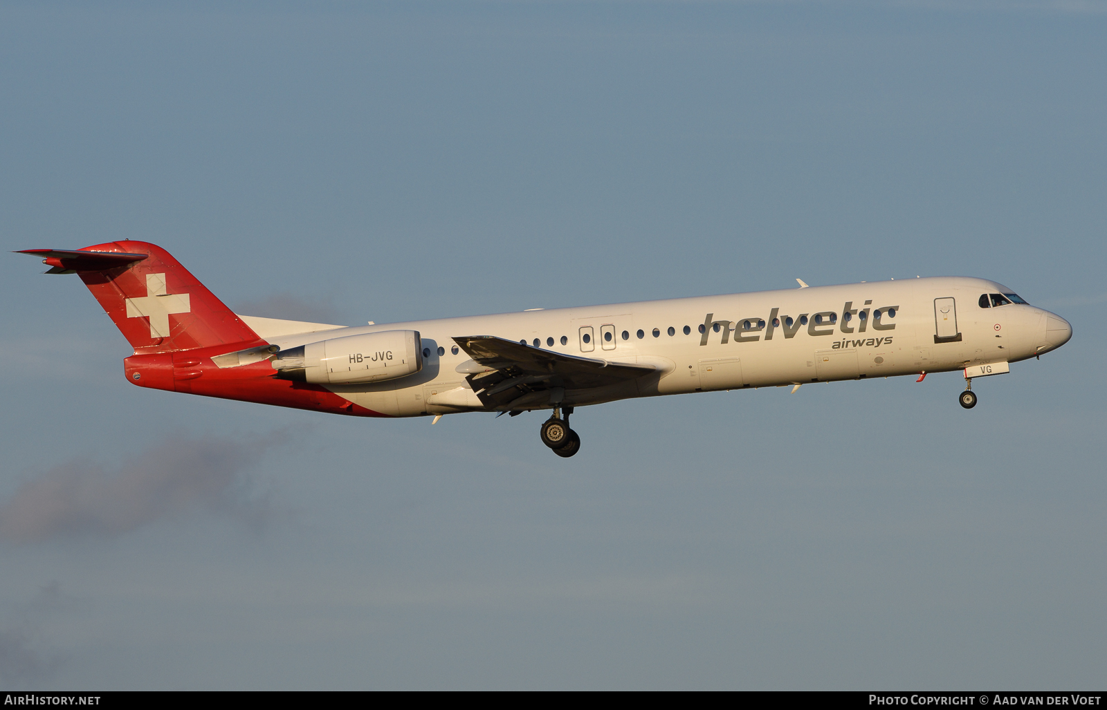 Aircraft Photo of HB-JVG | Fokker 100 (F28-0100) | Helvetic Airways | AirHistory.net #73730