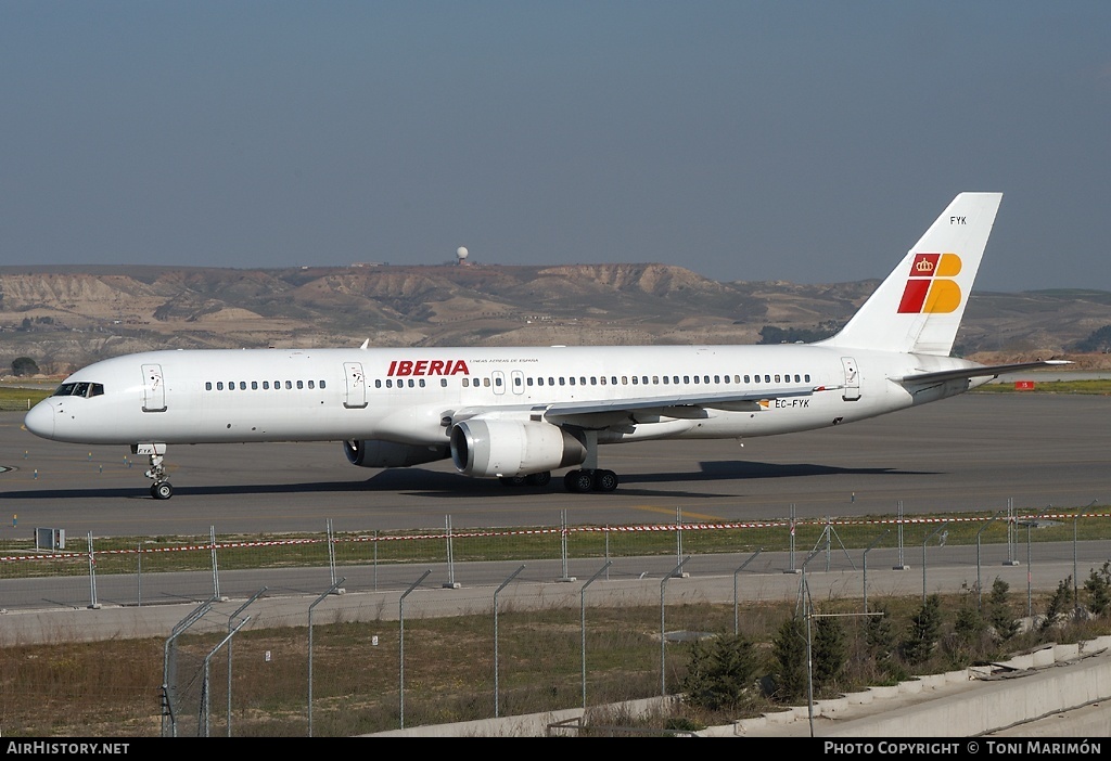 Aircraft Photo of EC-FYK | Boeing 757-256 | Iberia | AirHistory.net #73766