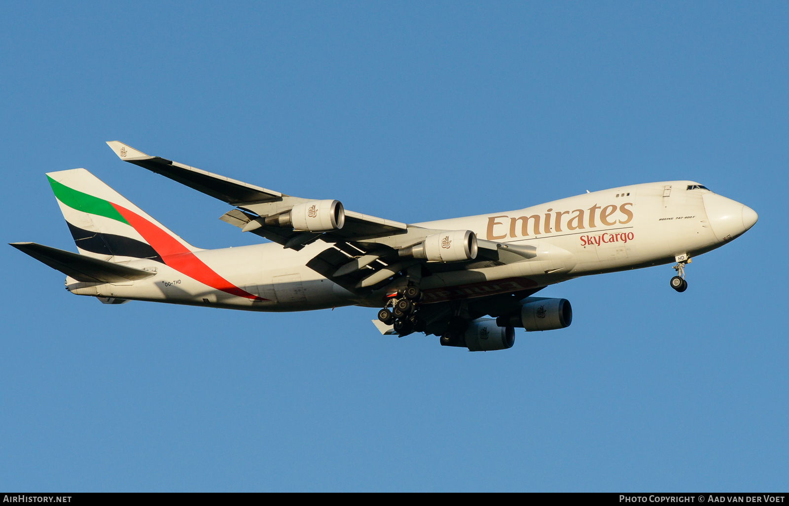 Aircraft Photo of OO-THD | Boeing 747-4HAF/ER/SCD | Emirates SkyCargo | AirHistory.net #73805