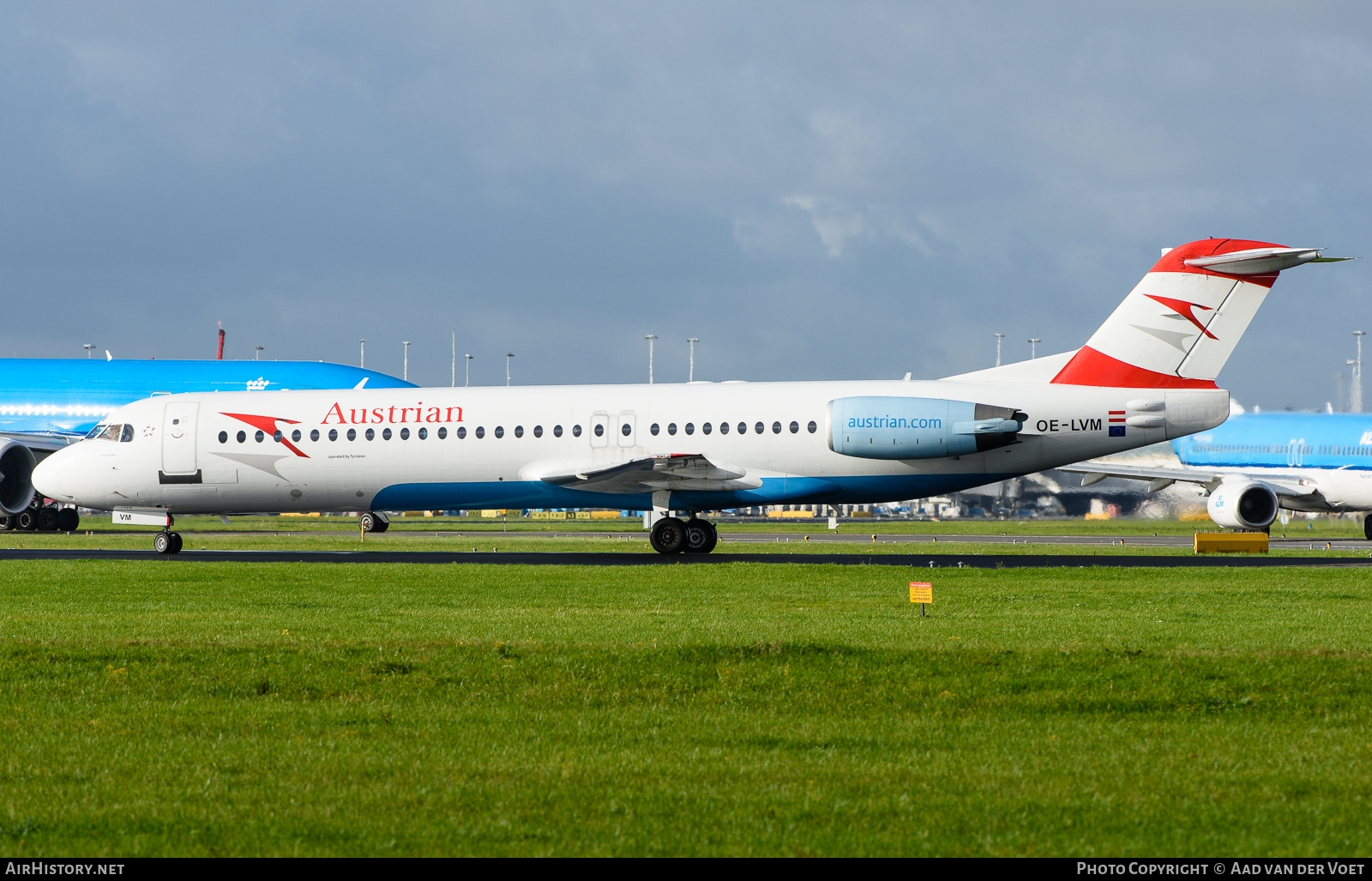 Aircraft Photo of OE-LVM | Fokker 100 (F28-0100) | Austrian Airlines | AirHistory.net #73848