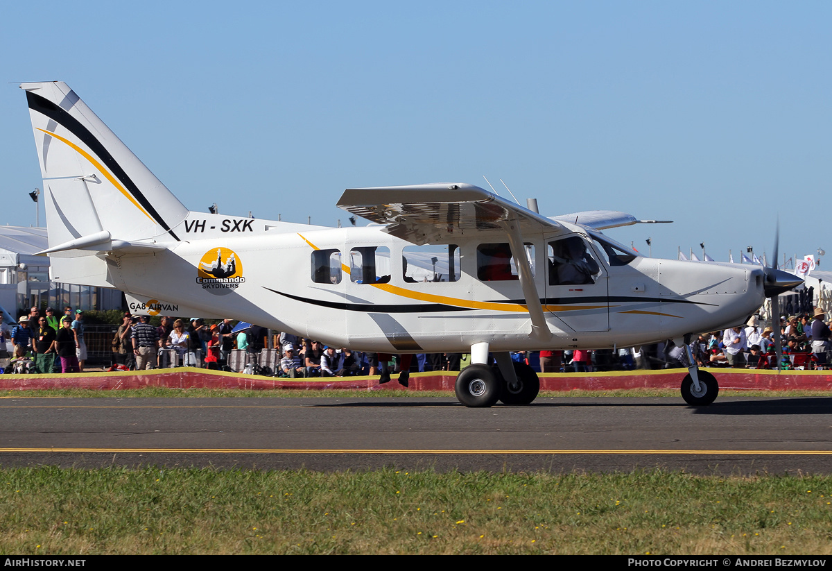 Aircraft Photo of VH-SXK | GippsAero GA8-TC320 Airvan | Commando Skydivers | AirHistory.net #73886