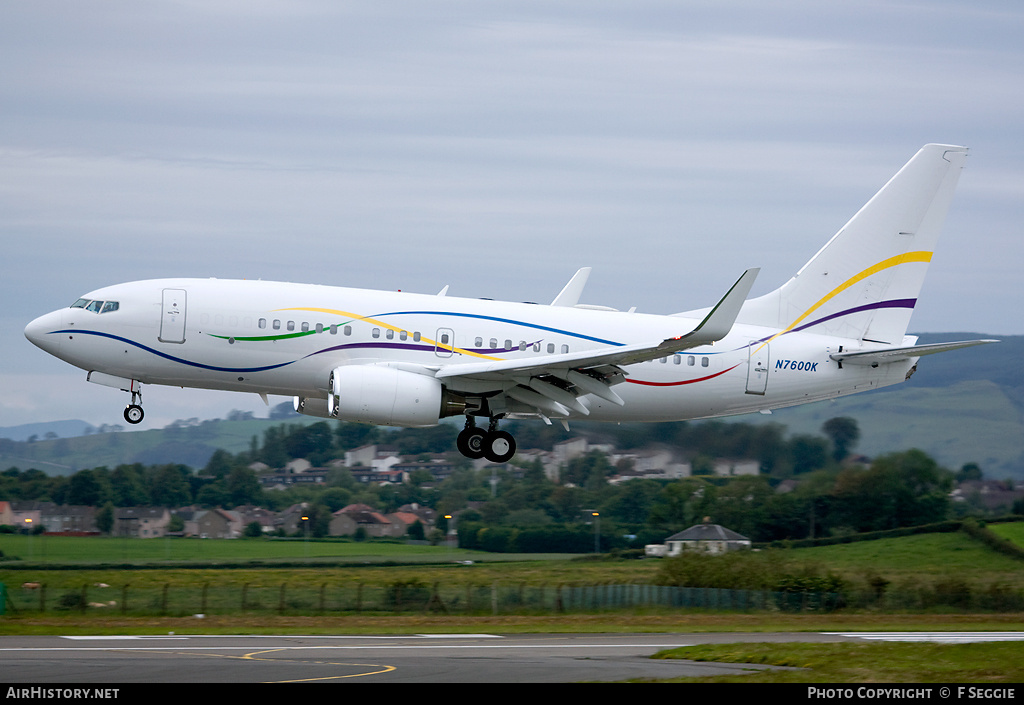 Aircraft Photo of N7600K | Boeing 737-7BC BBJ | AirHistory.net #73903