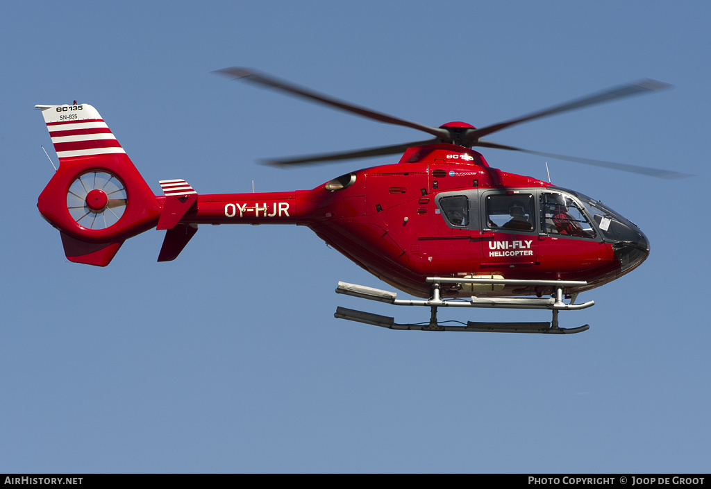 Aircraft Photo of OY-HJR | Eurocopter EC-135T-2+ | Uni-Fly Helicopter | AirHistory.net #74026