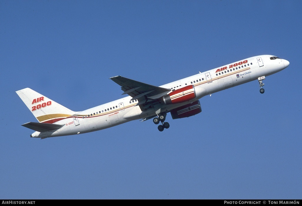 Aircraft Photo of G-OOOT | Boeing 757-236 | Air 2000 | AirHistory.net #74037