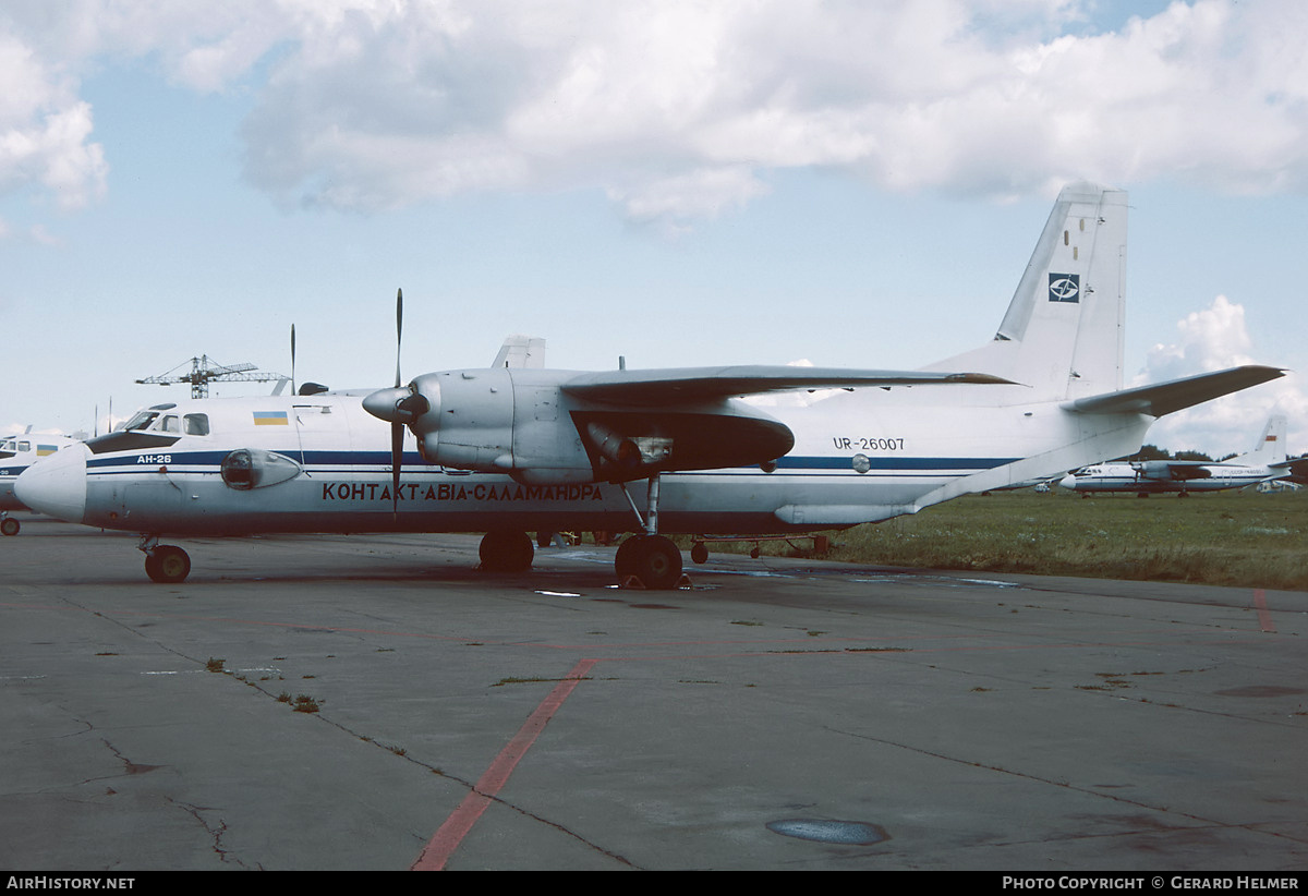 Aircraft Photo of UR-26007 | Antonov An-26 | Kontakt Avia Salamandra | AirHistory.net #74075
