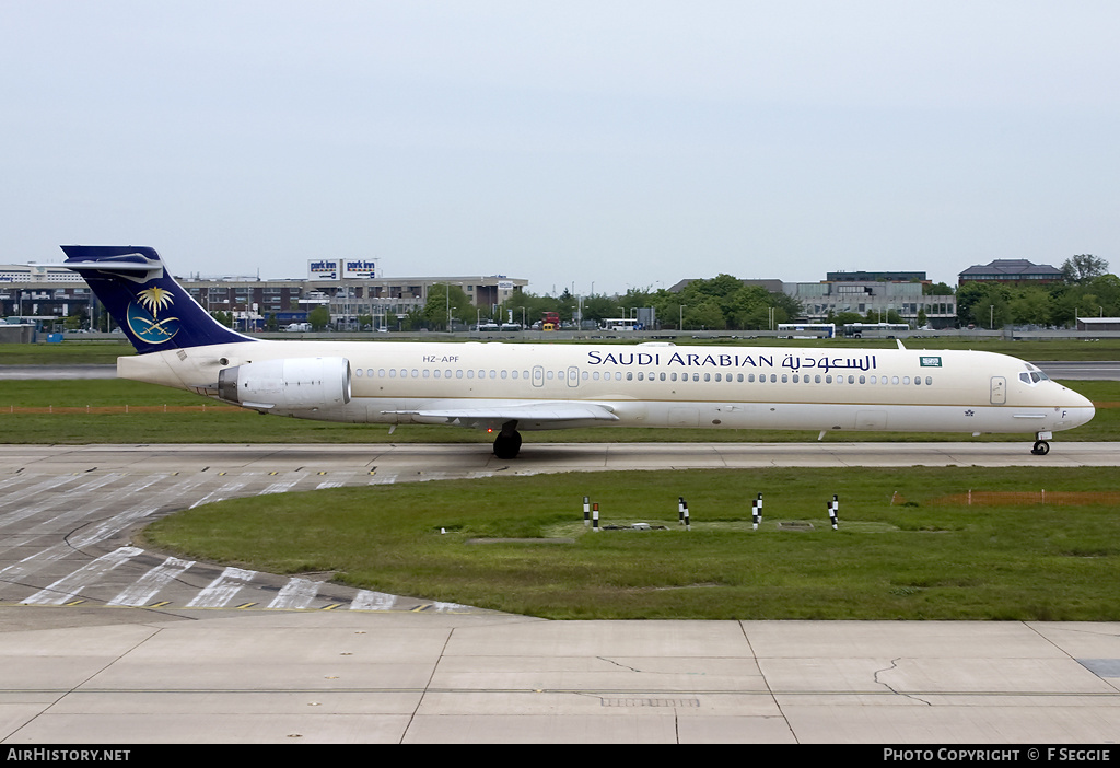 Aircraft Photo of HZ-APF | McDonnell Douglas MD-90-30 | Saudi Arabian Airlines | AirHistory.net #74141