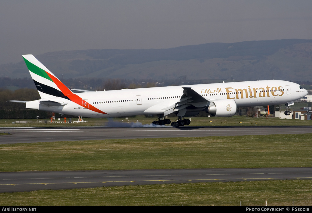 Aircraft Photo of A6-EBX | Boeing 777-31H/ER | Emirates | AirHistory.net #74166