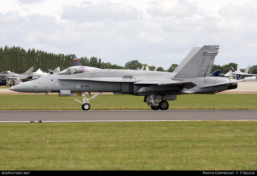 Aircraft Photo of HN-450 | McDonnell Douglas F-18C Hornet | Finland - Air Force | AirHistory.net #74184