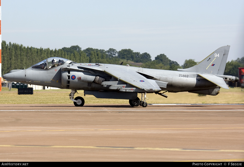 Aircraft Photo of ZG862 | British Aerospace Harrier GR7 | UK - Air Force | AirHistory.net #74220