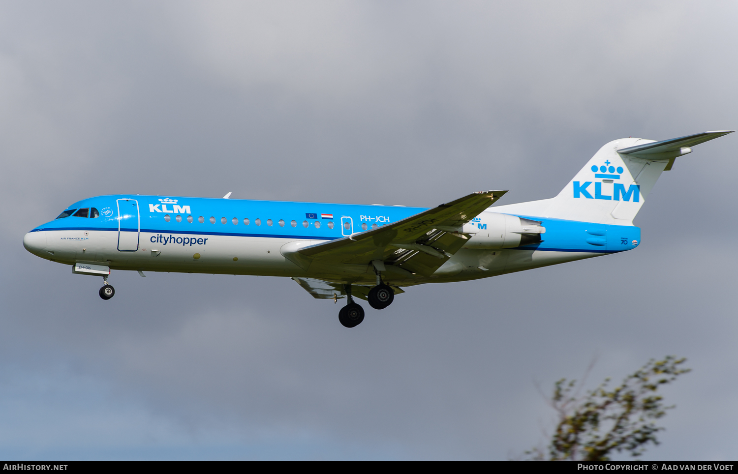 Aircraft Photo of PH-JCH | Fokker 70 (F28-0070) | KLM Cityhopper | AirHistory.net #74228
