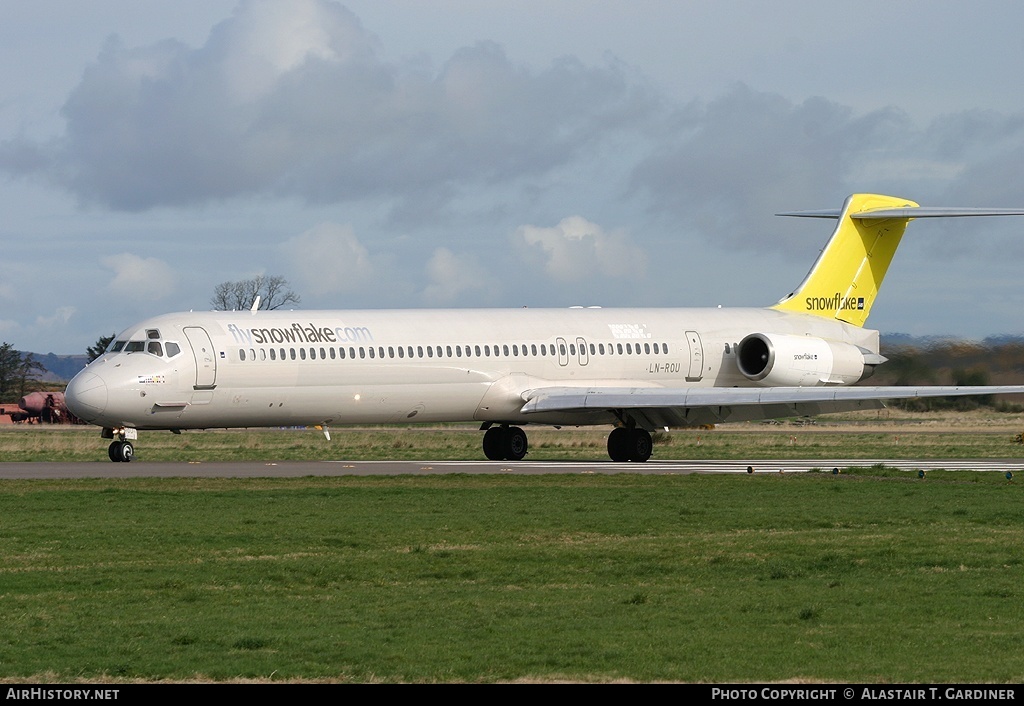 Aircraft Photo of LN-ROU | McDonnell Douglas MD-82 (DC-9-82) | Snowflake | AirHistory.net #74241