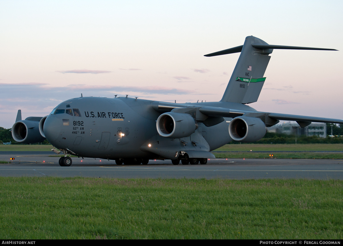 Aircraft Photo of 08-8192 / 88192 | Boeing C-17A Globemaster III | USA - Air Force | AirHistory.net #74264