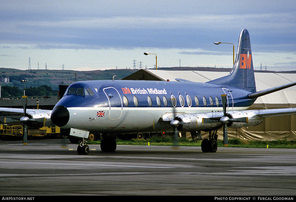 Aircraft Photo of G-AZNA | Vickers 813 Viscount | British Midland Airways - BMA | AirHistory.net #74273