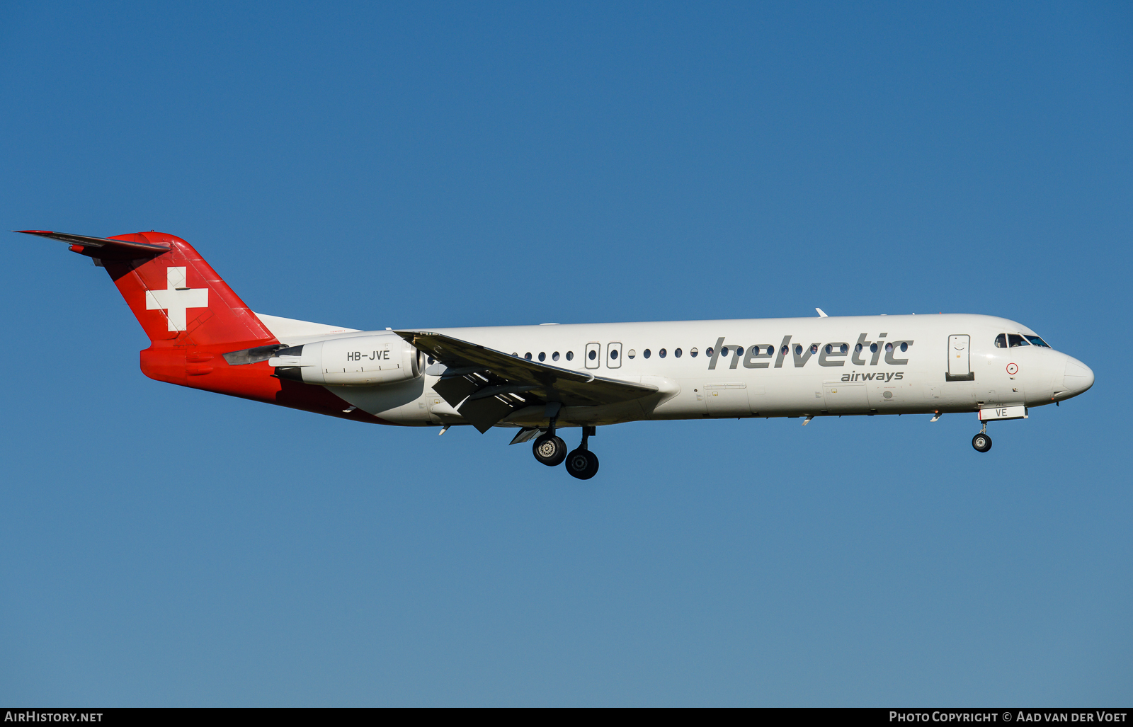 Aircraft Photo of HB-JVE | Fokker 100 (F28-0100) | Helvetic Airways | AirHistory.net #74319