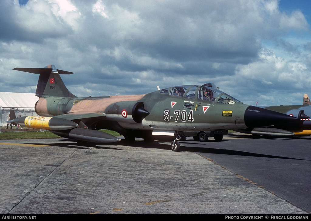 Aircraft Photo of 5704 | Lockheed TF-104G Starfighter | Turkey - Air Force | AirHistory.net #74392