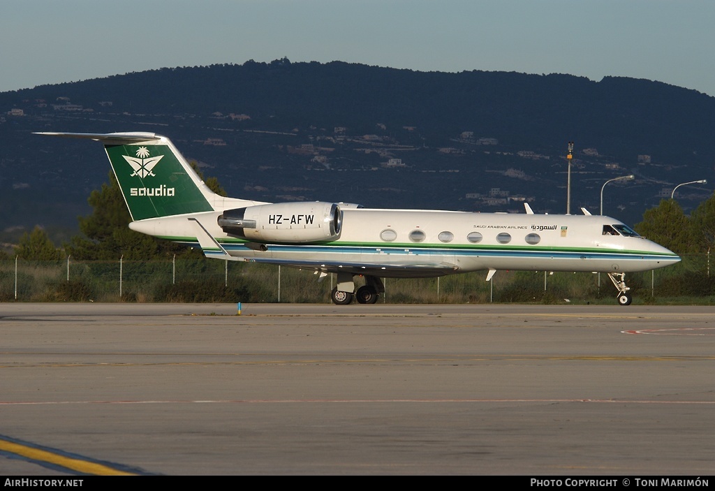 Aircraft Photo of HZ-AFW | Gulfstream Aerospace G-IV Gulfstream IV | Saudia - Saudi Arabian Airlines Special Flight Services | AirHistory.net #74435