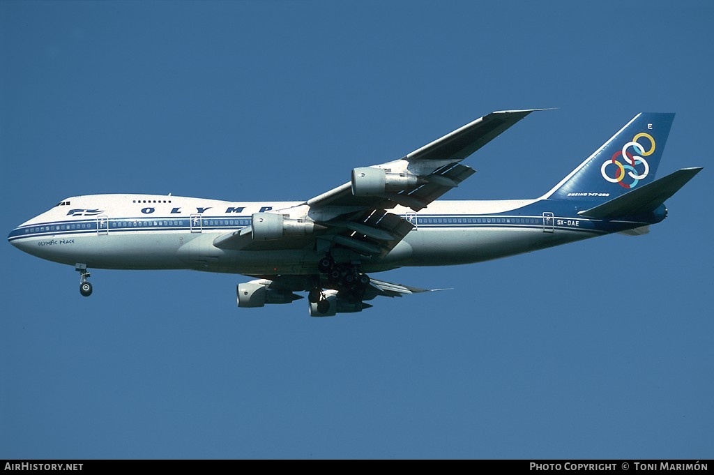 Aircraft Photo of SX-OAE | Boeing 747-212B | Olympic | AirHistory.net #74436