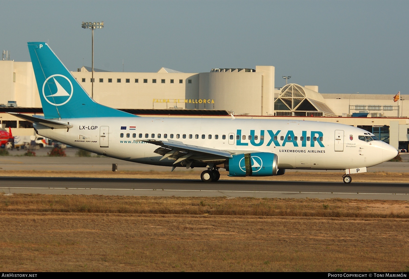 Aircraft Photo of LX-LGP | Boeing 737-5C9 | Luxair | AirHistory.net #74442