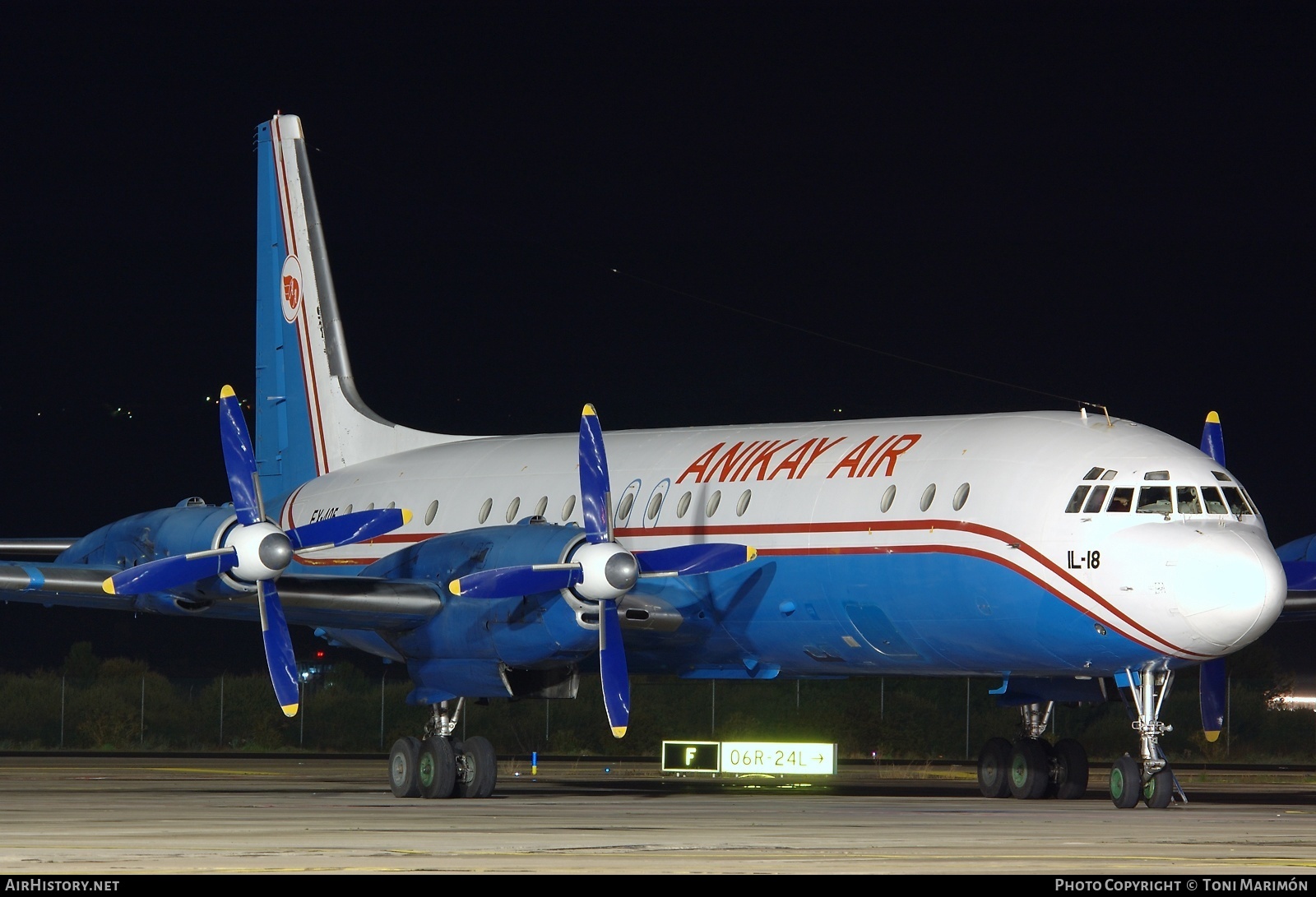 Aircraft Photo of EX-405 | Ilyushin Il-18V | Anikay Air | AirHistory.net #74468