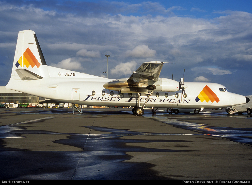 Aircraft Photo of G-JEAG | Fokker F27-500/RF Friendship | Jersey European Airways | AirHistory.net #74516
