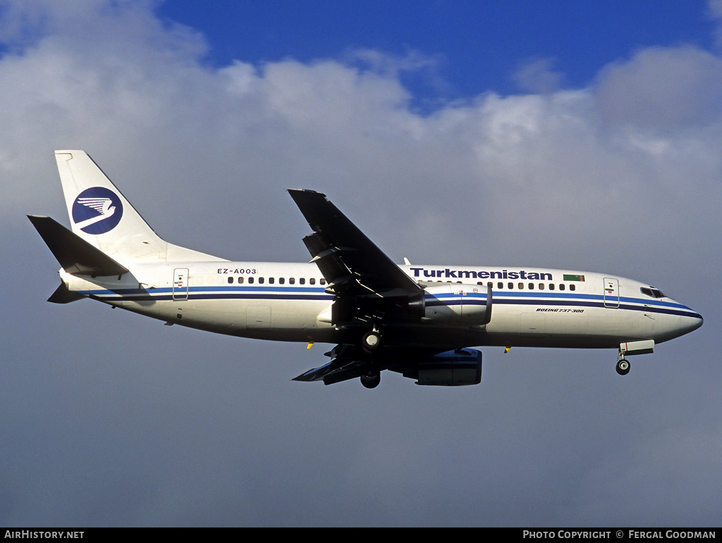 Aircraft Photo of EZ-A003 | Boeing 737-332 | Turkmenistan Airlines | AirHistory.net #74519