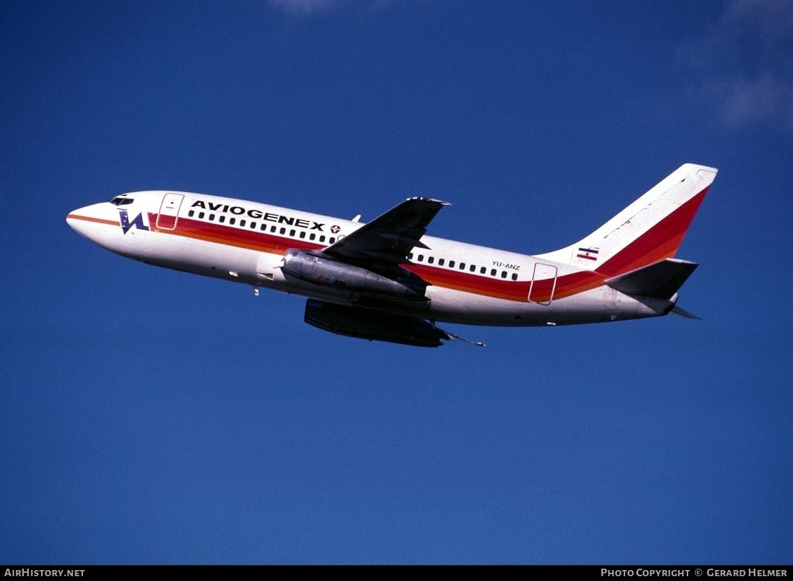 Aircraft Photo of YU-ANZ | Boeing 737-2A9/Adv | Aviogenex | AirHistory.net #74569