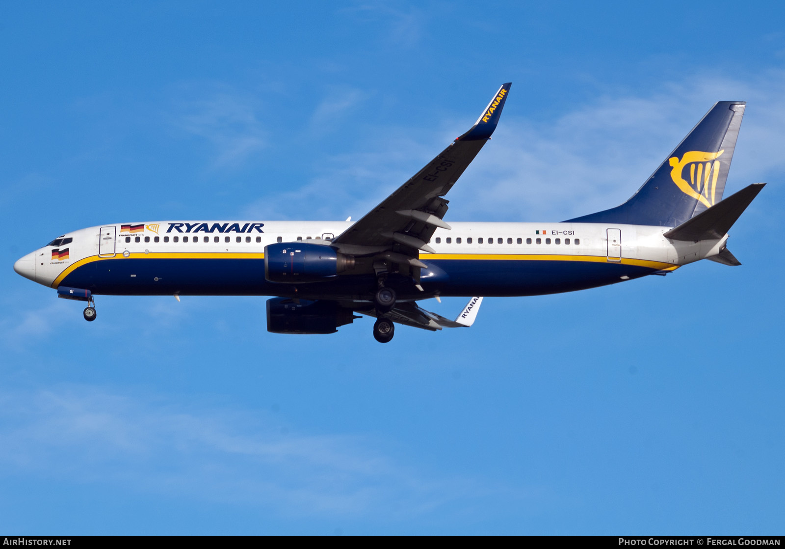 Aircraft Photo of EI-CSI | Boeing 737-8AS | Ryanair | AirHistory.net #74664