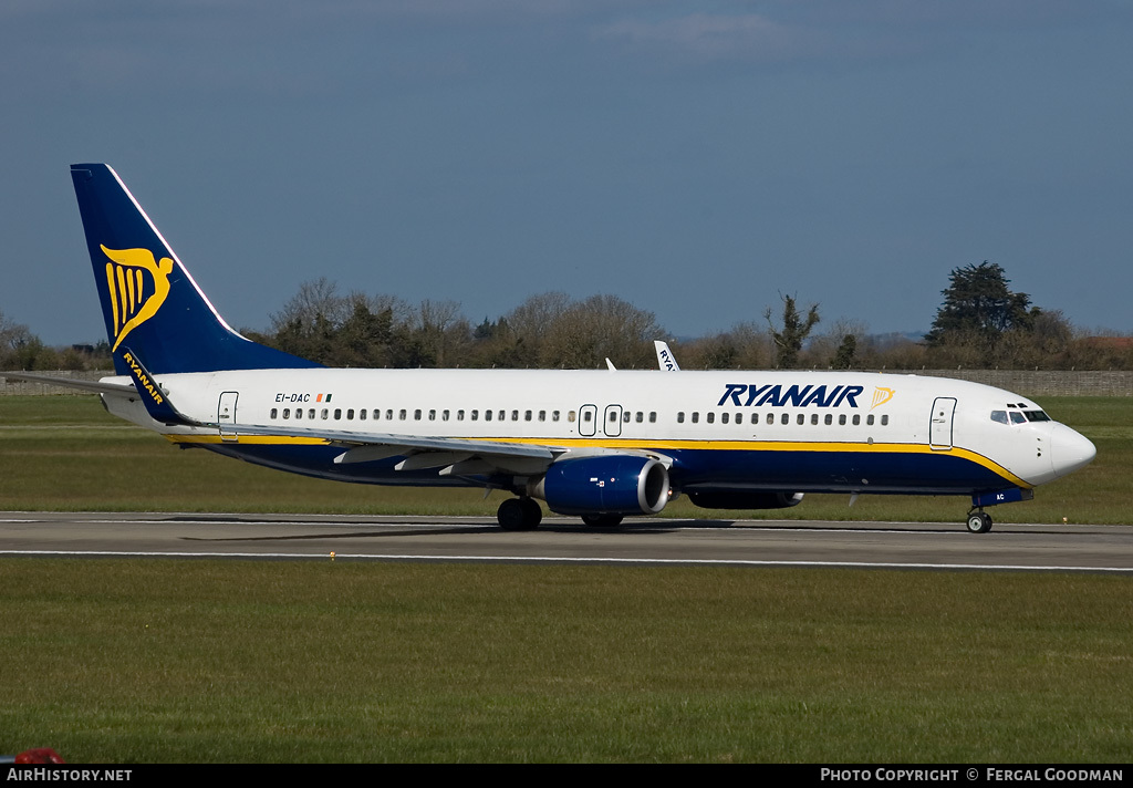 Aircraft Photo of EI-DAC | Boeing 737-8AS | Ryanair | AirHistory.net #74672