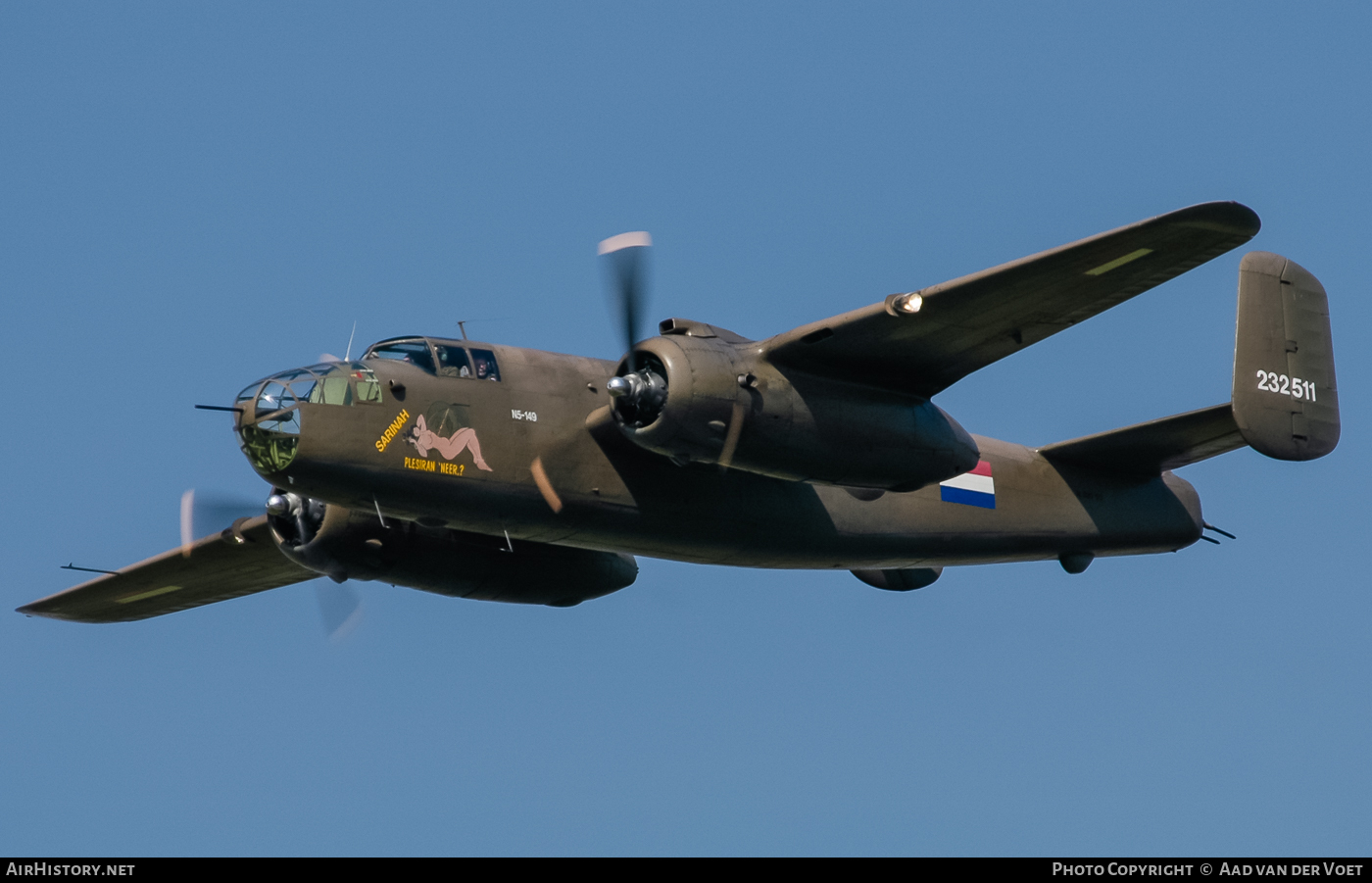 Aircraft Photo of N320SQ / N5-149 | North American B-25N Mitchell | Netherlands East Indies - Air Force | AirHistory.net #74692
