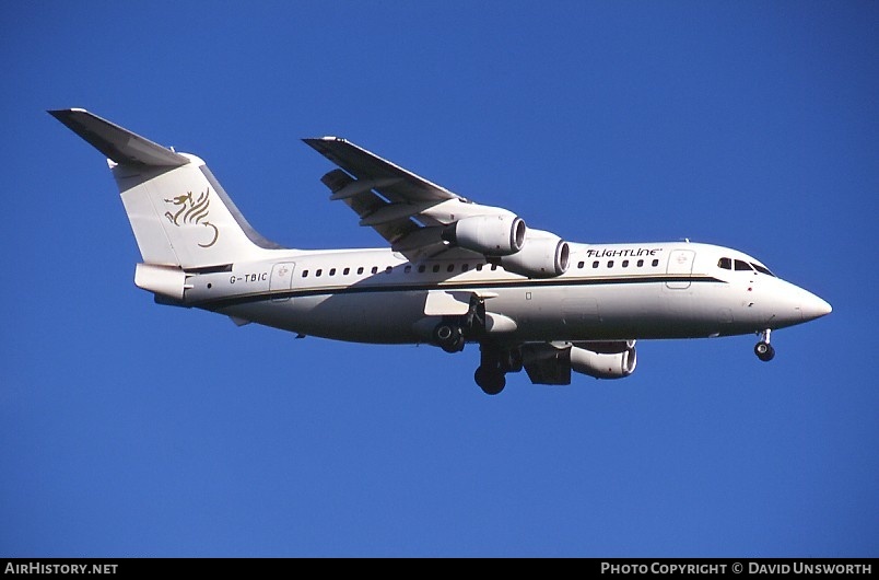 Aircraft Photo of G-TBIC | British Aerospace BAe-146-200A | Flightline | AirHistory.net #74757