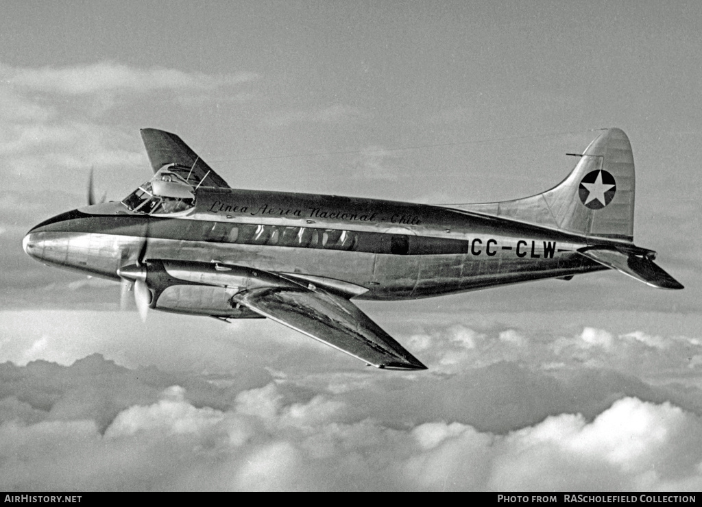 Aircraft Photo of CC-CLW | De Havilland D.H. 104 Dove 1 | LAN Chile - Línea Aérea Nacional | AirHistory.net #74818