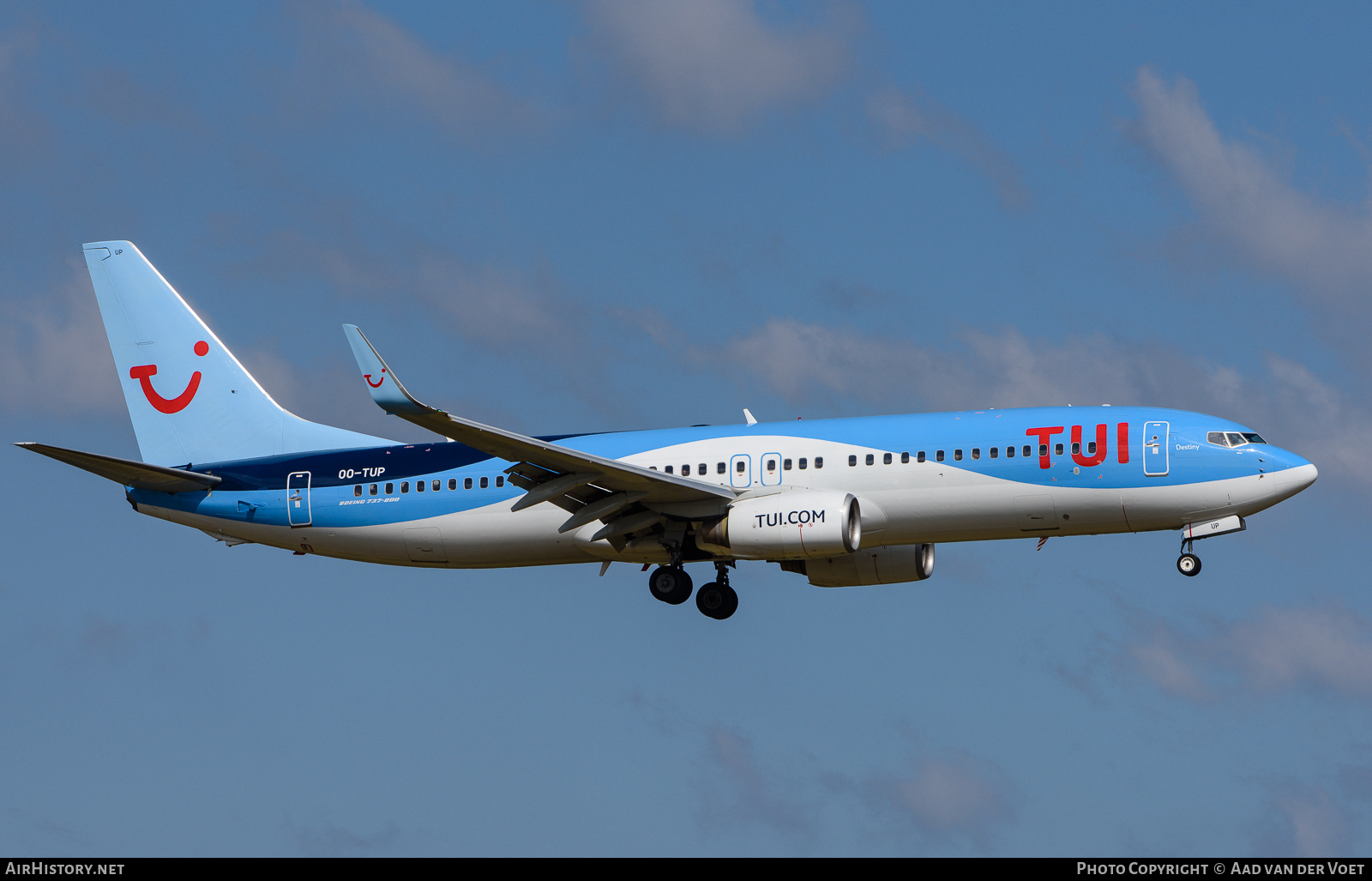 Aircraft Photo of OO-TUP | Boeing 737-85P | TUI | AirHistory.net #74821