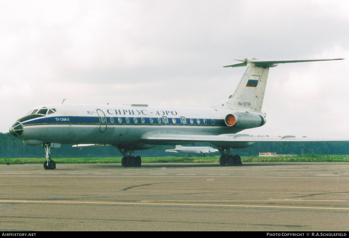 Aircraft Photo of RA-65794 | Tupolev Tu-134A-3 | Sirius-Aero | AirHistory.net #74829
