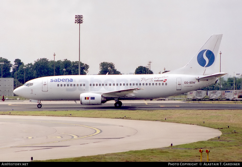Aircraft Photo of OO-SDW | Boeing 737-329 | Sabena | AirHistory.net #74873