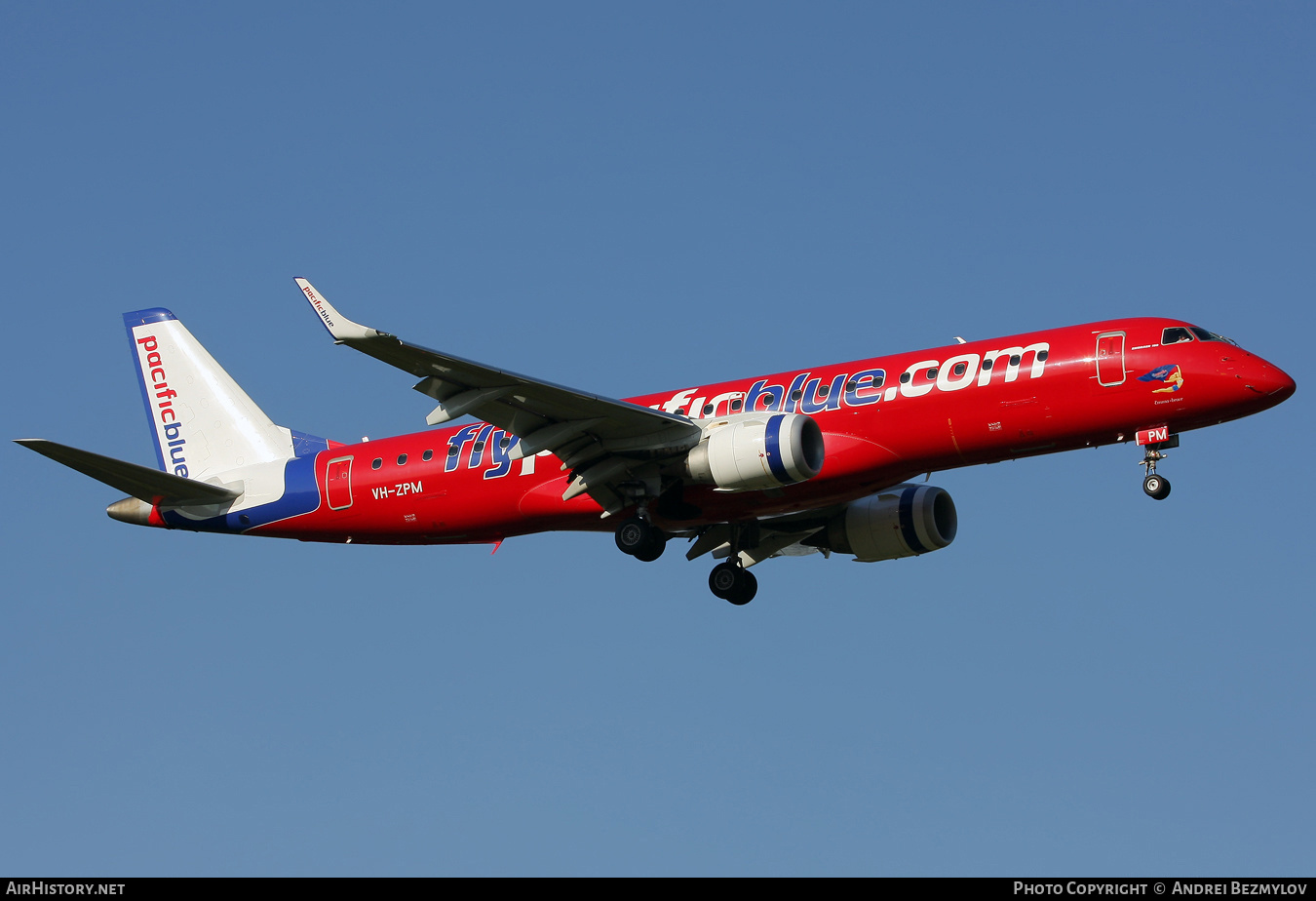 Aircraft Photo of VH-ZPM | Embraer 190AR (ERJ-190-100IGW) | Pacific Blue Airlines | AirHistory.net #74883