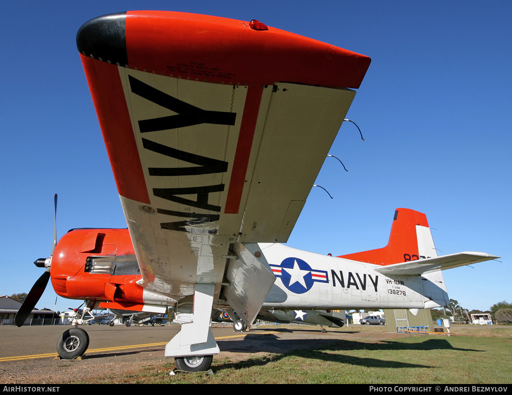 Aircraft Photo of VH-NAW / 138278 | North American T-28B Trojan | USA - Navy | AirHistory.net #74895