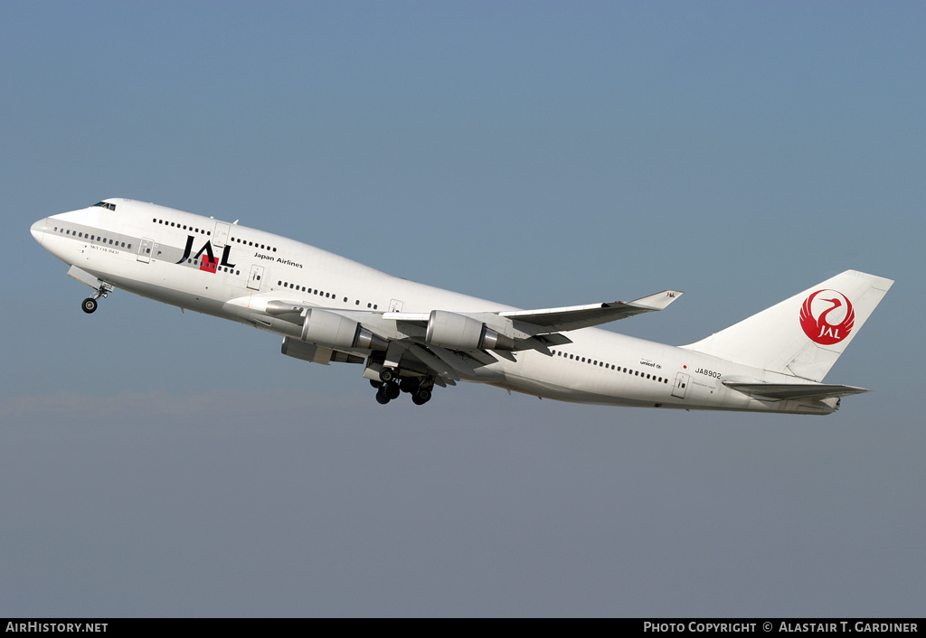 Aircraft Photo of JA8902 | Boeing 747-446 | Japan Airlines - JAL | AirHistory.net #75086