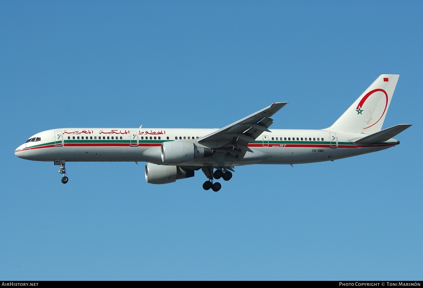 Aircraft Photo of CN-RMZ | Boeing 757-2B6 | Royal Air Maroc - RAM | AirHistory.net #75136