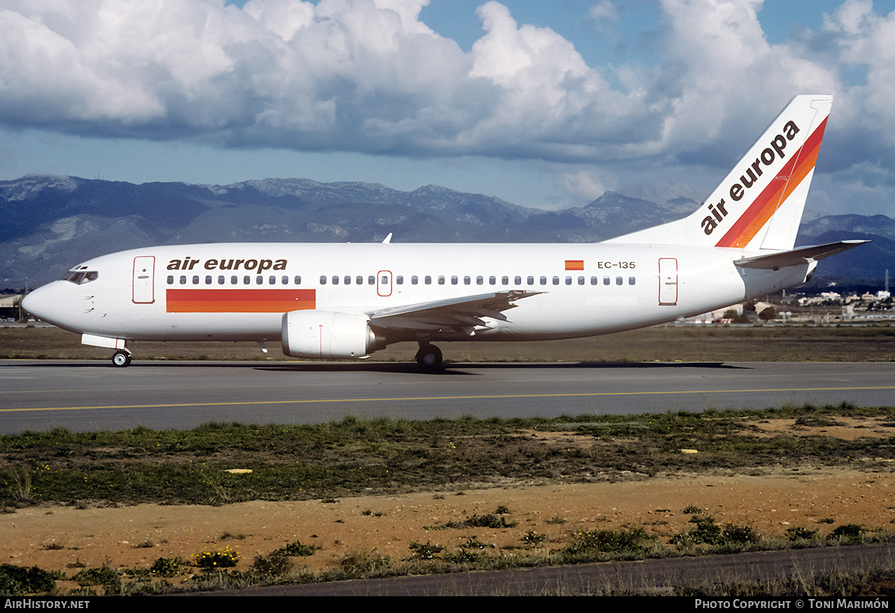 Aircraft Photo of EC-135 | Boeing 737-3Y0 | Air Europa | AirHistory.net #75186
