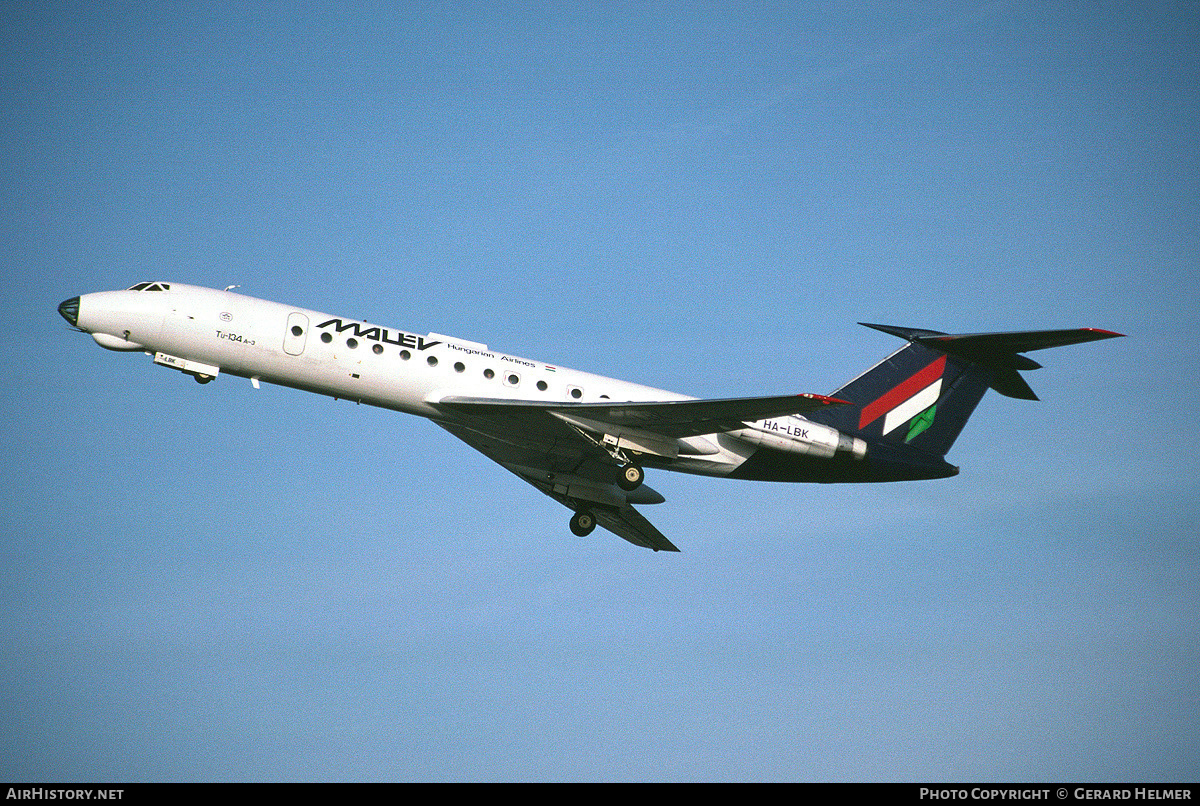 Aircraft Photo of HA-LBK | Tupolev Tu-134A-3 | Malév - Hungarian Airlines | AirHistory.net #75212