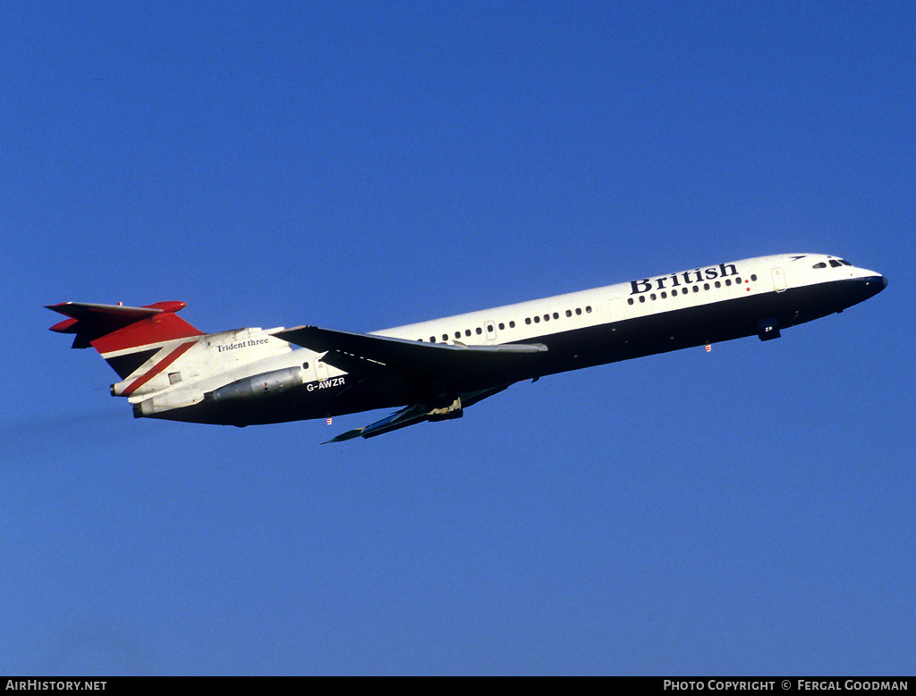 Aircraft Photo of G-AWZR | Hawker Siddeley HS-121 Trident 3B | British Airways | AirHistory.net #75254