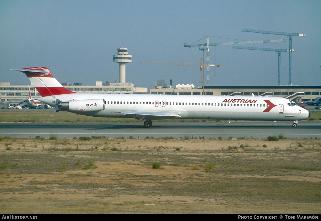Aircraft Photo of OE-LDU | McDonnell Douglas MD-81 (DC-9-81) | Austrian Airlines | AirHistory.net #75277
